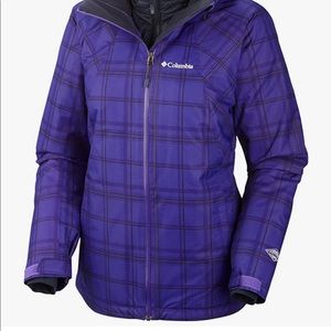 Columbia Women’s Whirlibird Interchange Jacket Hyper Purple Plaid Size: Small